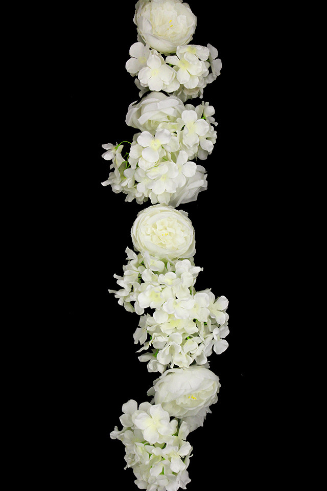 ARTIFICIAL ARTIFICIALS FLOWER FLOWERS PLANT PLANTS SYNTHETIC SYNTHETICS FAKE FAKES SILK SILKS PLASTIC PLASTICS GARLAND GARLANDS STRING STRINGS STRAND STRANDS ROSE ROSES 180CM 180CMS HYDRANGEA HYDRANGEAS WISTERIA WISTERIUM PEONY PEONIES PEONIE WEDDING WEDDINGS HEADS HEAD