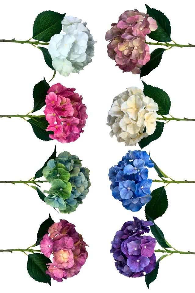 HYDRANGEA HYDRANGEAS FLOWER FLOWERS 92CM 92CMS ARTIFICIAL ARTIFICIALS D PRINTED PRINTEDS