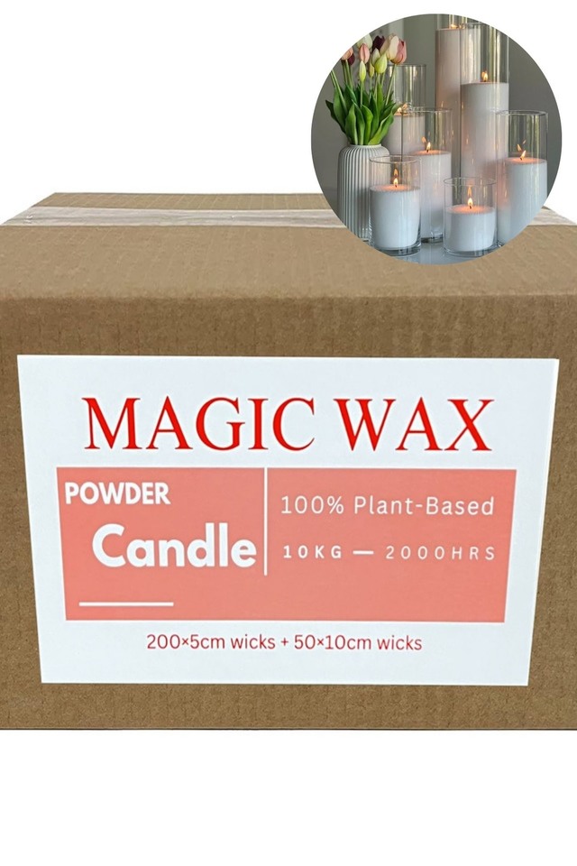 WAX WAXES CANDLE CANDLES REAL REALS TEA TEAS LIGHT LIGHTS T-LITE T-LITES TLITE TLITES PILLAR PILLARS DINNER DINNERS WICK WICKS TAPER TAPERS POWDER POWDERS FLAKE FLAKES GRANULE GRANULES MAGIC MAGICS POWDERED POWDEREDS KG KGS BULK BULKS TUB TUBS REFILL REFILLS