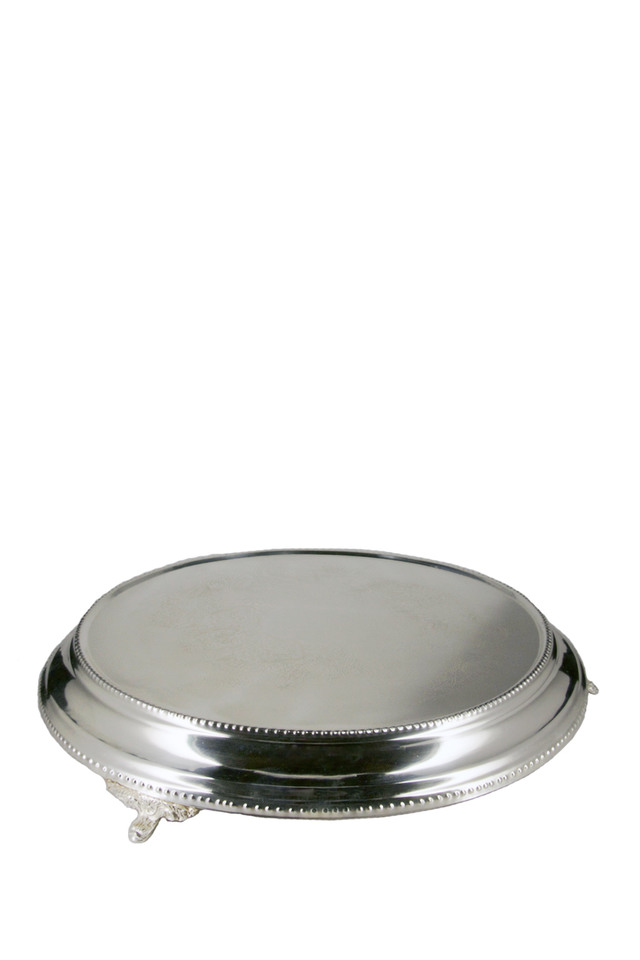 NICKLE NICKLES PLATED PLATEDS CAKE CAKES STAND STANDS ROUND ROUNDS WEDDING WEDDINGS PLATTER PLATTERS NICKEL NICKELS DELUXE DELUXES DELUX
