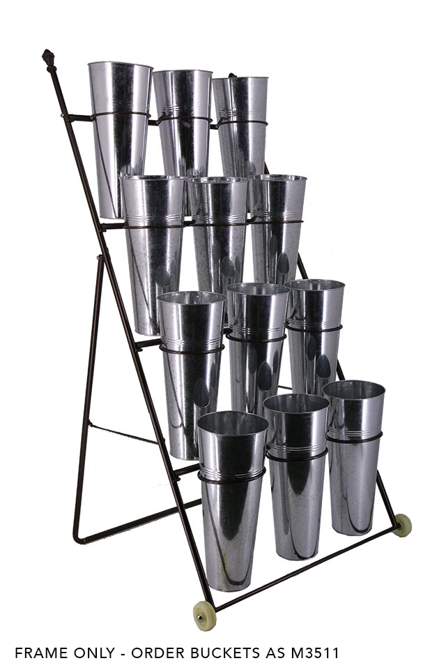 DISPLAY DISPLAYS DISPLAIE STAND STANDS TROLLEY TROLLEYS TROLLEIE FLOWER FLOWERS FLORIST FLORISTS FLORAL FLORALS SHOP SHOPS RACK RACKS VASE VASES WHEELS WHEEL METAL METALS BUCKETS BUCKET