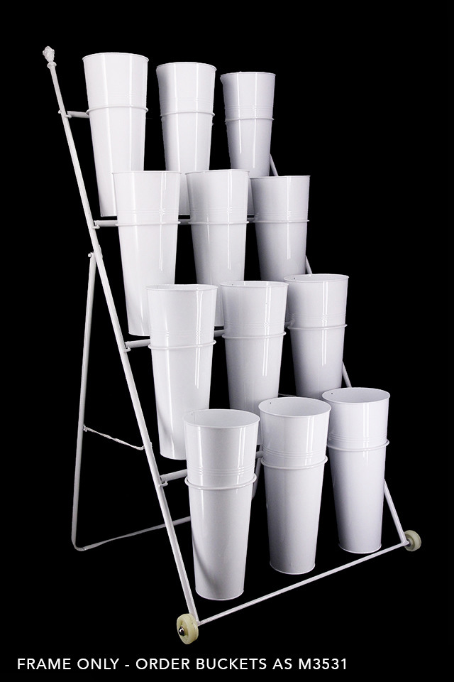 DISPLAY DISPLAYS DISPLAIE STAND STANDS TROLLEY TROLLEYS TROLLEIE FLOWER FLOWERS FLORIST FLORISTS FLORAL FLORALS SHOP SHOPS RACK RACKS VASE VASES WHEELS WHEEL METAL METALS BUCKETS BUCKET