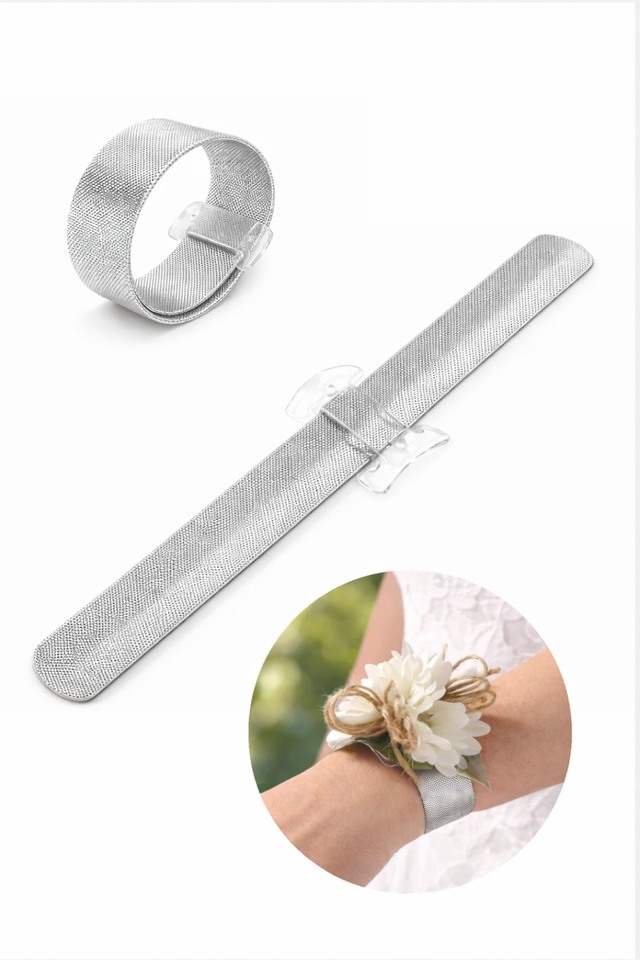 WEDDING WEDDINGS PARTY PARTIES PARTIE EVENT EVENTS CORSAGE CORSAGES BRACELET BRACELETS WRIST WRISTS WRISTLET WRISTLETS HOLDER HOLDERS BAND BANDS BRIDE BRIDES BRIDAL BRIDALS SLAP SLAPS SHIMMER SHIMMERS