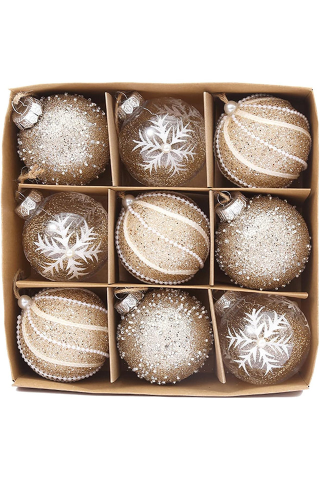 GLITTER GLITTERS HANGING HANGINGS SPHERE SPHERES XMAS XMA CHRISTMAS CHRISTMA DECORATION DECORATIONS BAUBLE BAUBLES ASSORTED ASSORTEDS GOLD GOLDS SOLID SOLIDS PCS PC