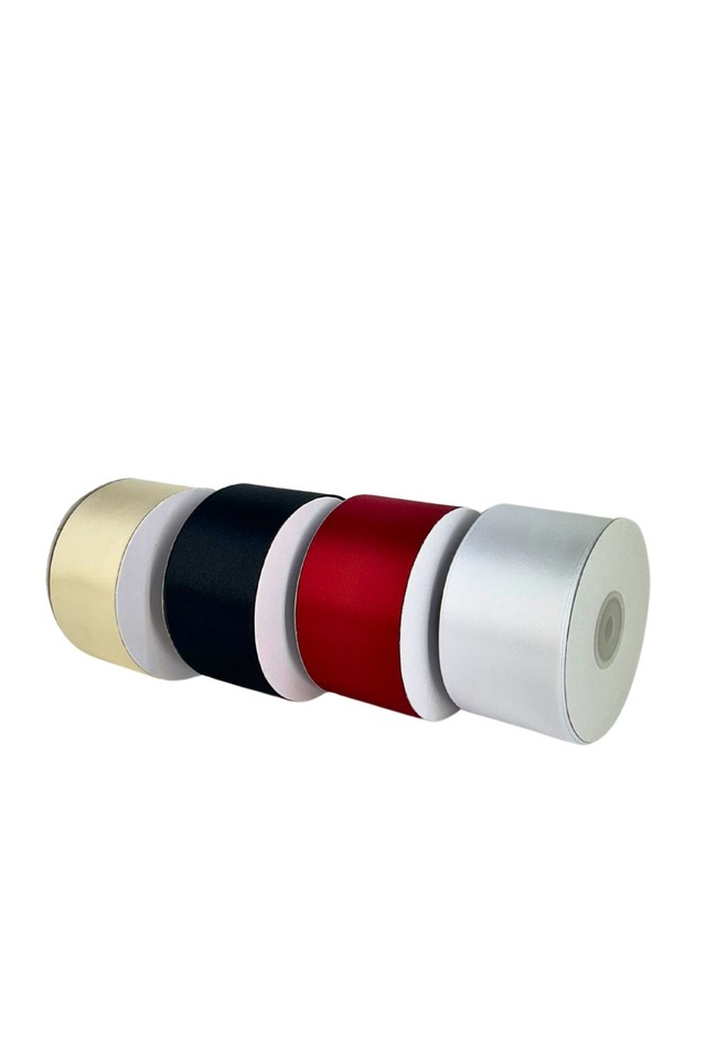 RIBBON RIBBONS SATIN SATINS CUT CUTS EDGE EDGES SINGLE SINGLES DOUBLE DOUBLES FACE FACES FACED FACEDS EDGED EDGEDS WOVEN WOVENS 2F 2FS 50MMX36YD 50MMX36YDS SPECIAL SPECIALS IMPORTED IMPORTEDS Black    White white creamy bridal   Ivory beige off white  