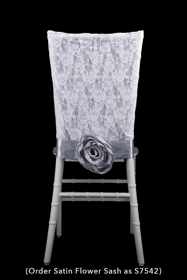 Lace Rose Chiavari Chair Back Cover Holstens
