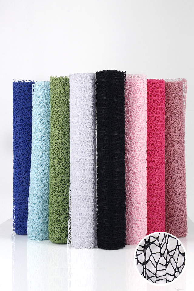 WRAP WRAPS FLOWER FLOWERS FLORIST FLORISTS PP PPS MESH MESHES ROLL ROLLS PLASTIC PLASTICS SINAMAY SINAMAYS SINAMAIE NEW NEWS RASCHEL RASCHELS 47CMX10YD 47CMX10YDS SPIDER SPIDERS